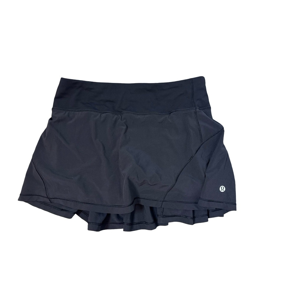 Lululemon Circuit Breaker Skirt Skort Women Size 2 Black Lined Tennis Pickleball